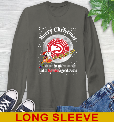 Atlanta Hawks Merry Christmas To All And To Hawks A Good Season NBA Basketball Sports Long Sleeve T-Shirt 10