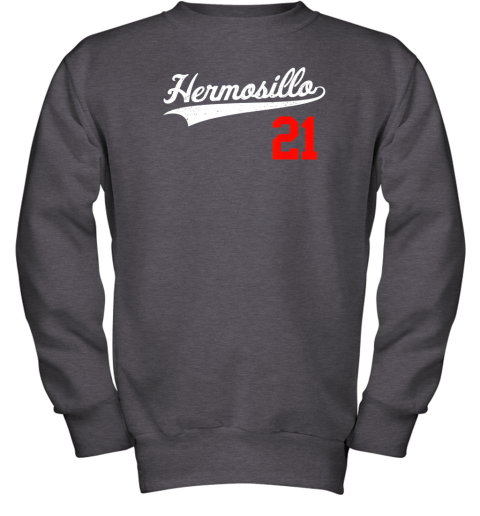 njpx hermosillo shirt in baseball style for mexican fans youth sweatshirt 47 front dark heather