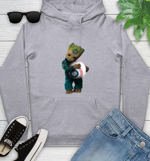 MLB Groot Guardians Of The Galaxy Baseball Sports Seattle Mariners Youth Hoodie 6