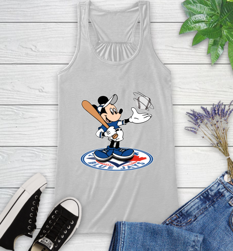MLB Baseball Toronto Blue Jays Cheerful Mickey Disney Shirt Racerback Tank 2