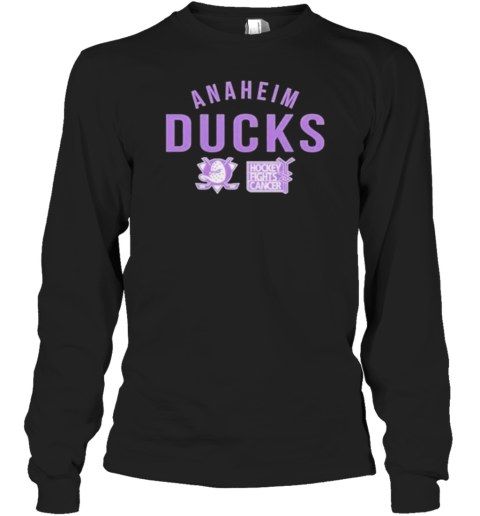 Anaheim Ducks Richmond Resilient Hockey Fights Cancer Long Sleeve T-Shirt