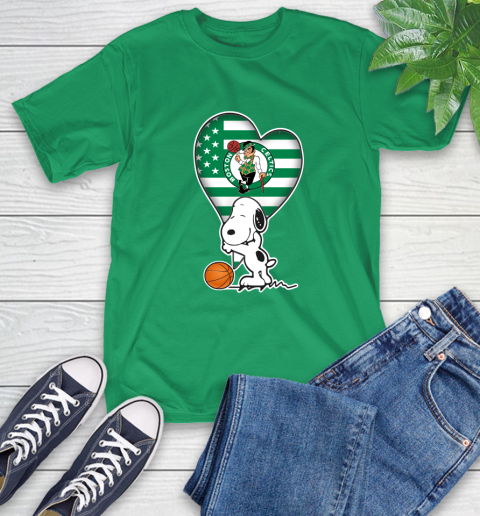 Boston Celtics NBA Basketball The Peanuts Movie Adorable Snoopy T-Shirt 7