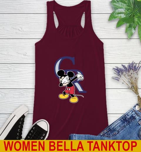 Colorado Rockies MLB Baseball Dabbing Mickey Disney Sports Racerback Tank 3