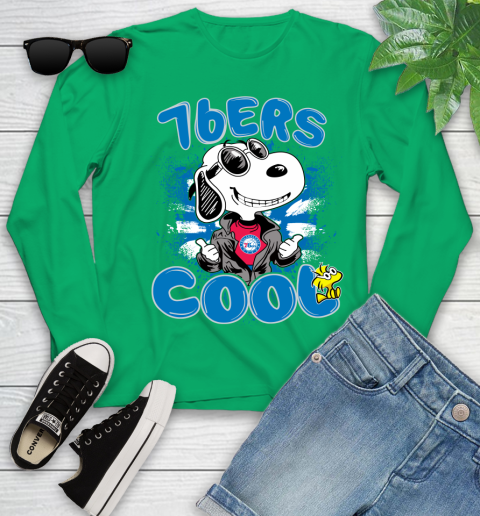 NBA Basketball Philadelphia 76ers Cool Snoopy Shirt Youth Long Sleeve 6
