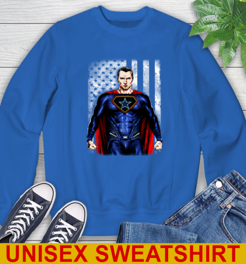 NFL Football Dallas Cowboys Superman DC Shirt Sweatshirt Tee For Sports