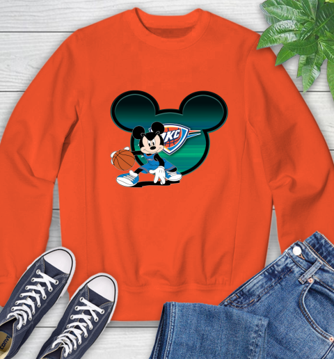NBA Oklahoma City Thunder Mickey Mouse Disney Basketball Sweatshirt 4
