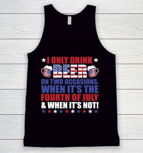 Beer Lover Funny Shirt Beer Fourth Of July Tank Top