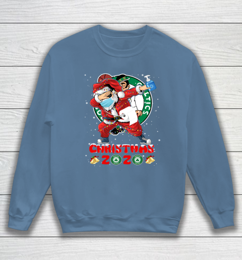 Boston Celtics Funny Santa Claus Dabbing Christmas 2020 NBA Sweatshirt 6