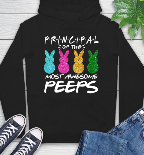 Nurse Shirt Colorful Bunny Easter Principal of the most awesome peeps T Shirt Hoodie