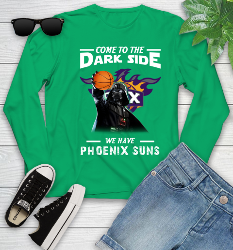 NBA Come To The Dark Side We Have Phoenix Suns Star Wars Darth Vader Basketball Youth Long Sleeve 7