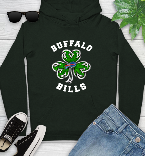 NFL Buffalo Bills Three Leaf Clover St Patrick's Day Football Sports Youth Hoodie 14