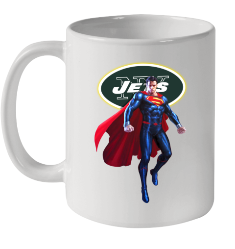 NFL Superman DC Sports Football New York Jets Ceramic Mug 11oz