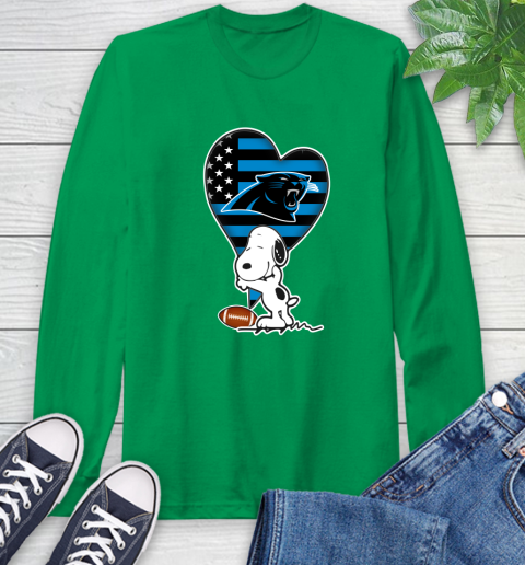 Carolina Panthers NFL Football The Peanuts Movie Adorable Snoopy Long Sleeve T-Shirt 7