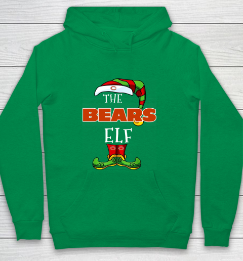 Chicago Bears Christmas ELF Funny NFL Youth Hoodie 4