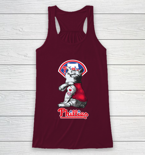 MLB Baseball My Cat Loves Philadelphia Phillies Racerback Tank 2