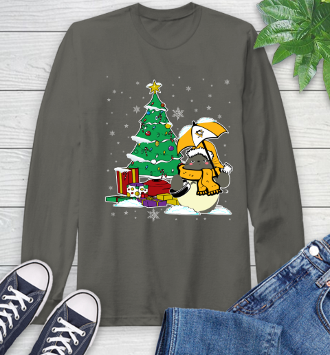 Pittsburgh Penguins NHL Hockey Cute Tonari No Totoro Christmas Sports Long Sleeve T-Shirt 9