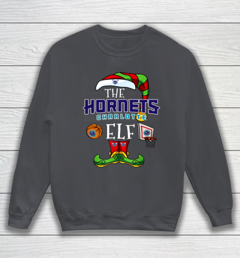 Charlotte Hornets Christmas ELF Funny NBA Sweatshirt 4