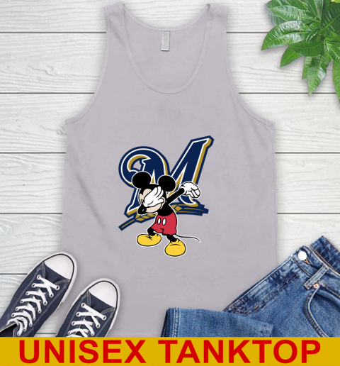 Milwaukee Brewers MLB Baseball Dabbing Mickey Disney Sports Tank Top 4