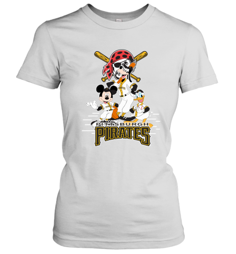 Pittsburgh Pirates Mickey Donald And Goofy Baseball Women's T-Shirt