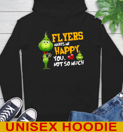 NHL Philadelphia Flyers Makes Me Happy You Not So Much Grinch Hockey Sports Hoodie