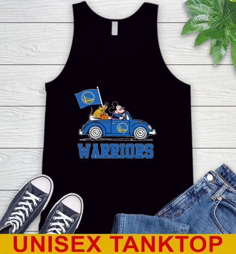 NBA Basketball Golden State Warriors Pluto Mickey Driving Disney Shirt Tank Top 2