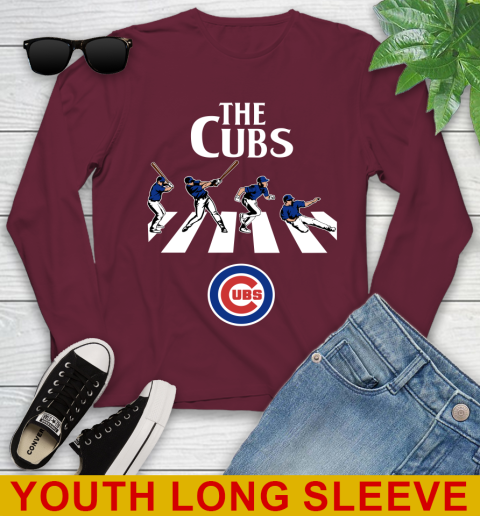 MLB Baseball Chicago Cubs The Beatles Rock Band Shirt Youth Long Sleeve 6
