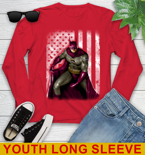 Cleveland Cavaliers NBA Basketball Batman DC American Flag Shirt Youth Long Sleeve 11