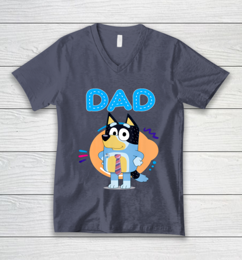 Bluey Dad Lover Forever Father's Day V-Neck T-Shirt 8