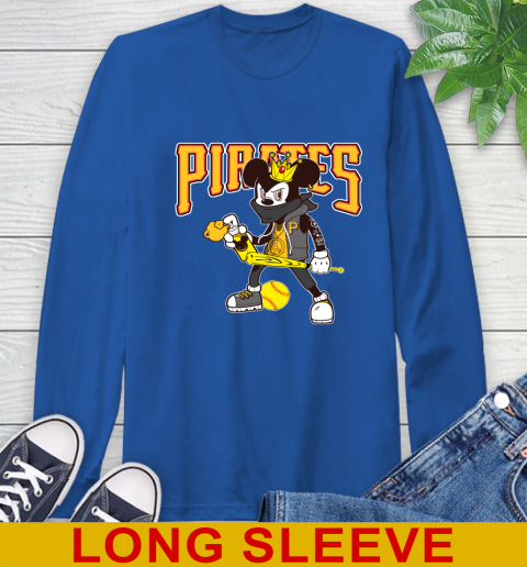 Pittsburgh Pirates MLB Baseball Mickey Peace Sign Sports Long Sleeve T-Shirt 9
