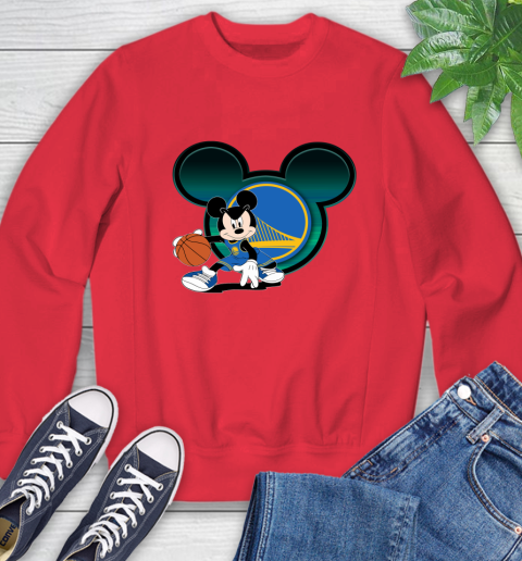 NBA Golden State Warriors Mickey Mouse Disney Basketball Sweatshirt 10
