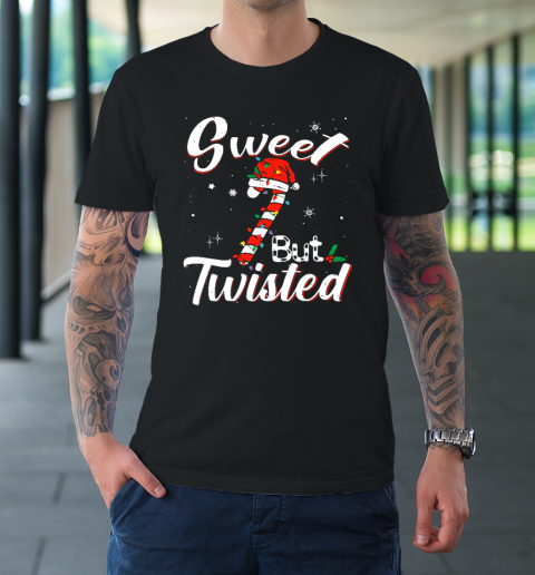 Sweet But Twisted Funny Christmas Candy Cane Xmas Holiday T-Shirt