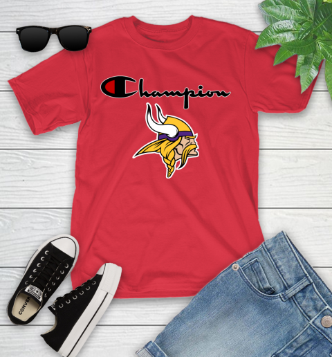 NFL Football Minnesota Vikings Champion Shirt Youth T-Shirt 8