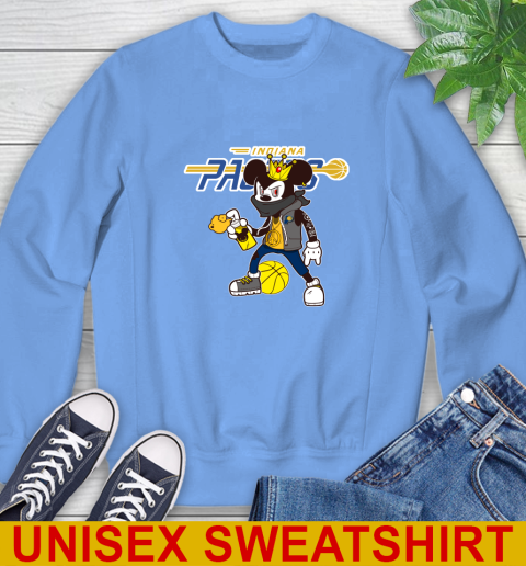 Indiana Pacers NBA Basketball Mickey Peace Sign Sports Sweatshirt - Image 12