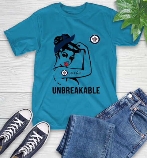 NHL Winnipeg Jets Girl Unbreakable Hockey Sports T-Shirt 7