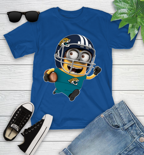 NFL Jacksonville Jaguars Minions Disney Football Sports Youth T-Shirt 9