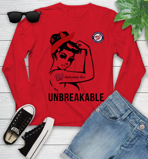 WASHINGTON NATIONALS MLB Toronto Blue Jays Girl Unbreakable Baseball Sports Youth Long Sleeve 8