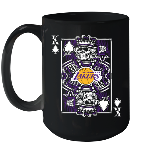 Los Angeles Lakers NBA Basketball The King Of Spades Death Cards Shirt Ceramic Mug 15oz