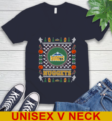 Denver Nuggets Merry Christmas NBA Basketball Loyal Fan V-Neck T-Shirt 2