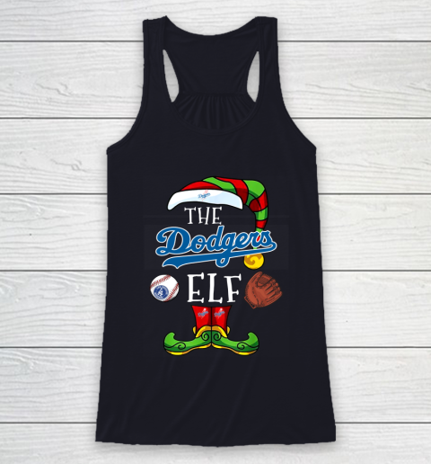 Los Angeles Dodgers Christmas ELF Funny MLB Racerback Tank 7