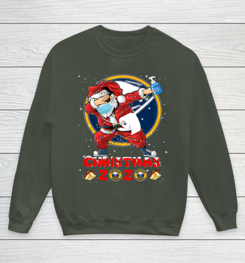 Buffalo Sabres Funny Santa Claus Dabbing Christmas 2020 NHL Youth Sweatshirt 8