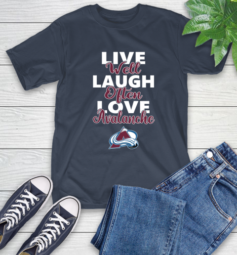 NHL Hockey Colorado Avalanche Live Well Laugh Often Love Shirt T-Shirt - Image 4