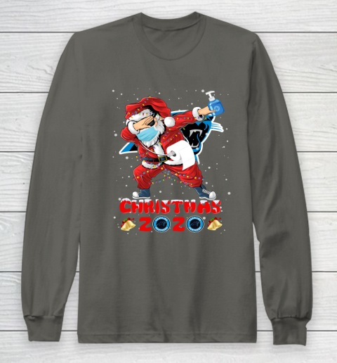 Carolina Panthers Funny Santa Claus Dabbing Christmas 2020 NFL Long Sleeve T-Shirt 5