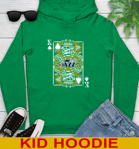 Utah Jazz NBA Basketball The King Of Spades Death Cards Shirt Youth Hoodie - Image 9