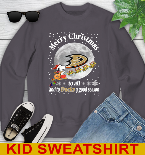 Anaheim Ducks Merry Christmas To All And To Ducks A Good Season NHL Hockey Sports Youth Sweatshirt 5