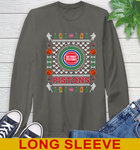 Detroit Pistons Merry Christmas NBA Basketball Loyal Fan Long Sleeve T-Shirt 10
