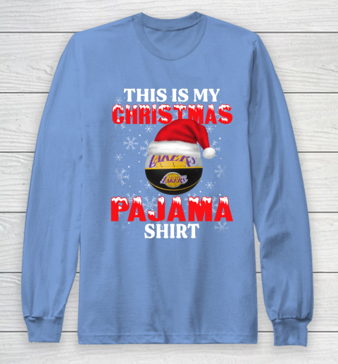 Los Angeles Lakers This Is My Christmas Pajama Shirt NBA Long Sleeve T-Shirt 8