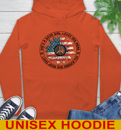 America sunflower she's a good girl loves her mama shirt 15