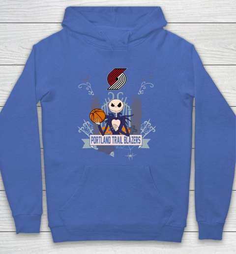 NBA Portland Trail Blazers Basketball Jack Skellington Halloween Hoodie 6