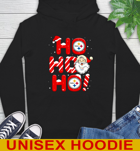 Pittsburgh Steelers NFL Football Ho Ho Ho Santa Claus Merry Christmas Shirt Hoodie