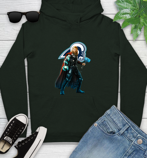 NFL Thor Avengers Endgame Football Los Angeles Rams Youth Hoodie 13